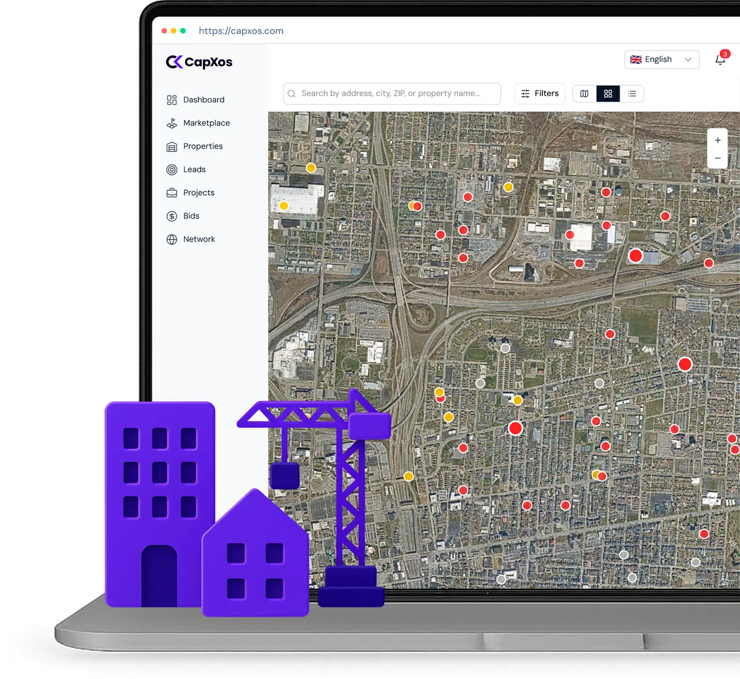 CapXos platform dashboard for roofing contractors