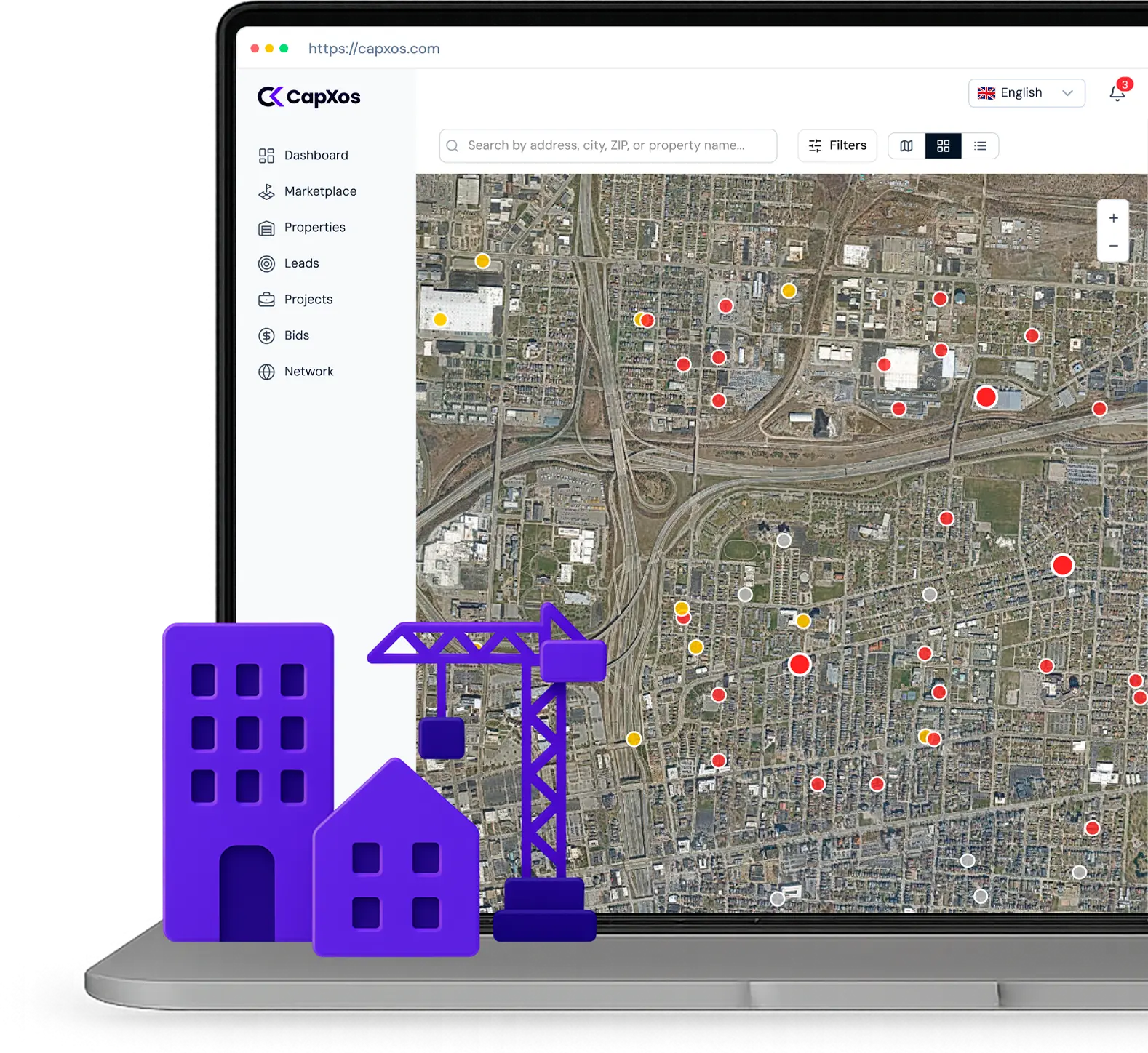 CapXos platform dashboard for roofing contractors
